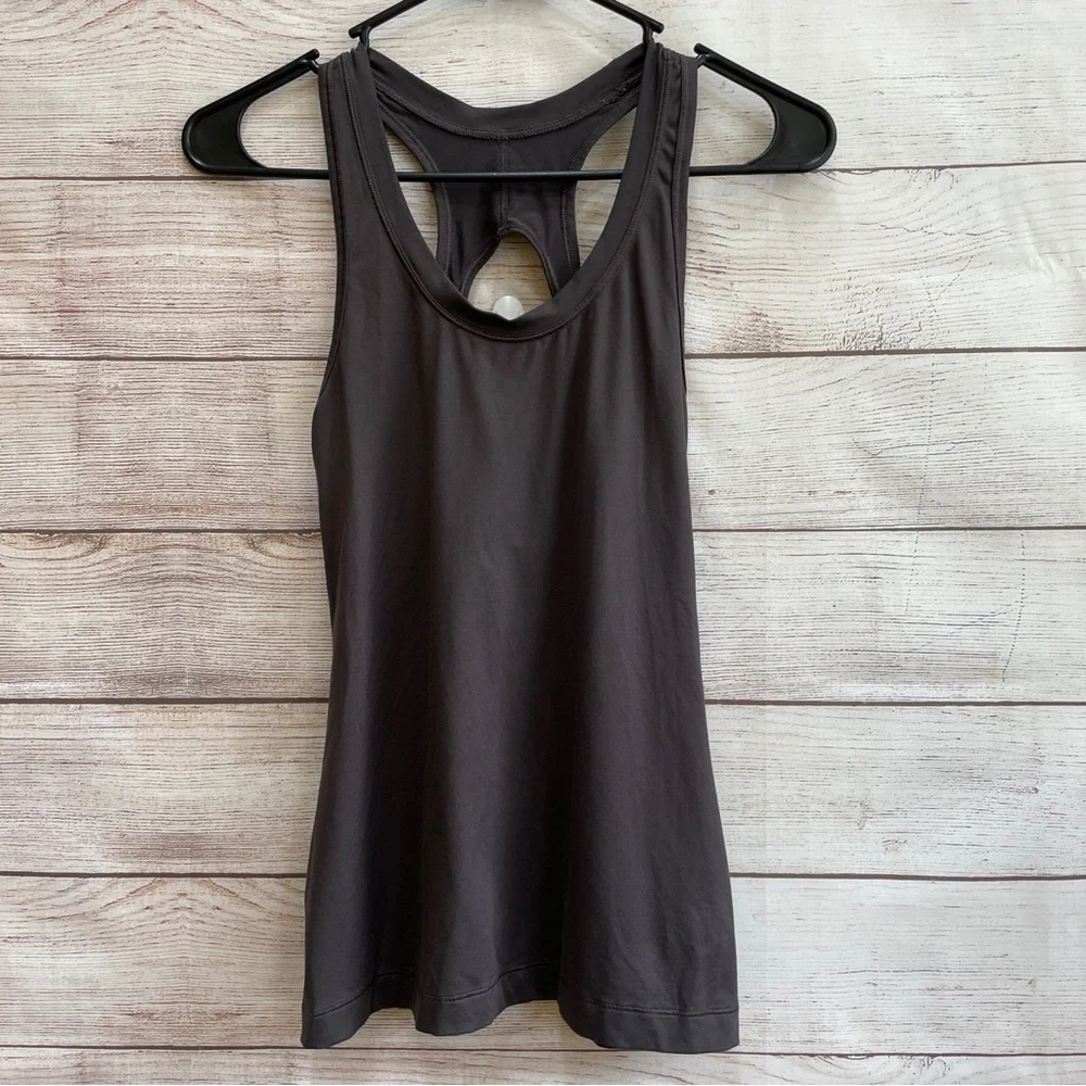 ATHLETA NITRO RACER‎ BACK TANK TOP IN BROWN